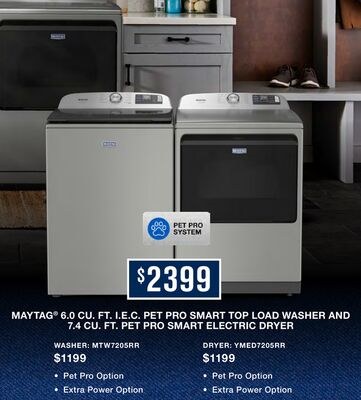 MAYTAG® 6.0 CU. FT. I.E.C. PET PRO SMART TOP LO…