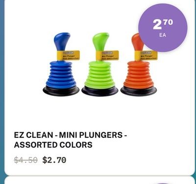 EZ CLEAN-MINI PLUNGERS