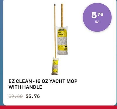 EZ CLEAN - 16 OZ YACHT MOP WITH HANDLE