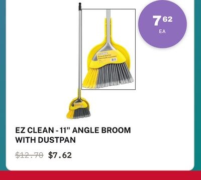 EZ CLEAN-11" ANGLE BROOM WITH DUSTPAN