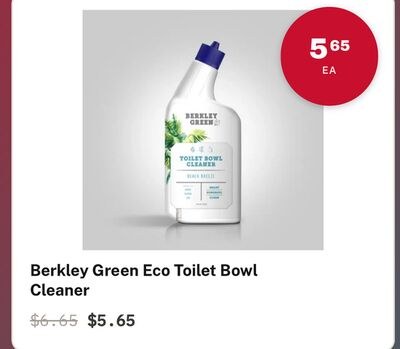 Berkley Green Eco Toilet Bowl Cleaner