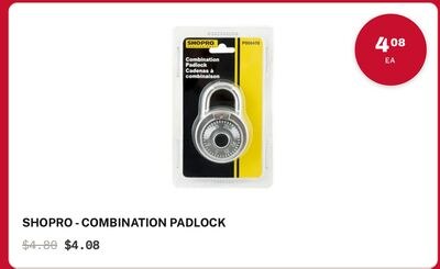SHOPRO - COMBINATION PADLOCK
