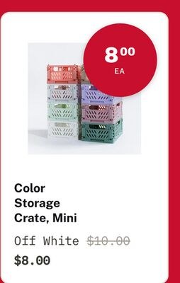 Color Storage Crate, Mini