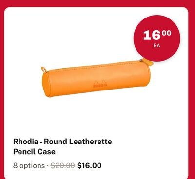 Rhodia - Round Leatherette Pencil Case