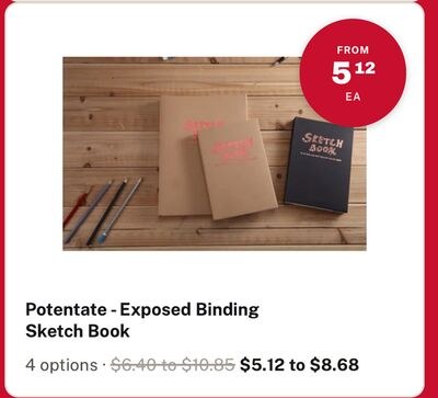 Potentate-Exposed Binding Sketch Book