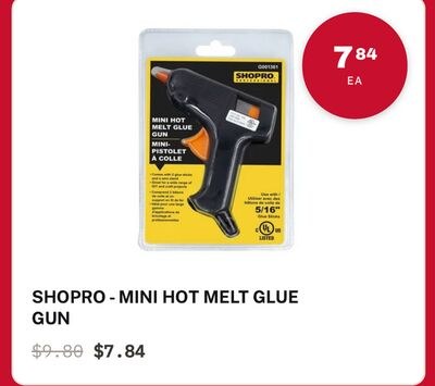 SHOPRO - MINI HOT MELT GLUE GUN
