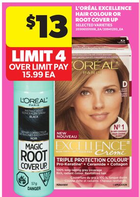 L'ORÉAL EXCELLENCE HAIR COLOUR OR ROOT COVER UP