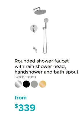 KEBO Rounded shower faucet with rain shower hea…