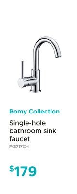 Romy Collection Single-hole bathroom sink faucet