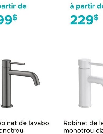 Robinet de lavabo monotrou