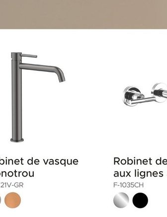 Robinet de vasque monotrou
