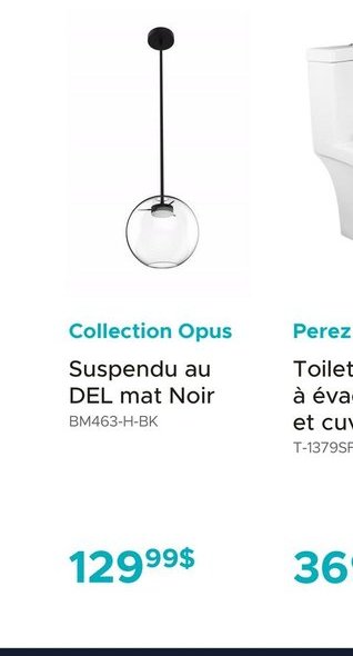 Collection Opus - Suspendu au DEL mat Noir