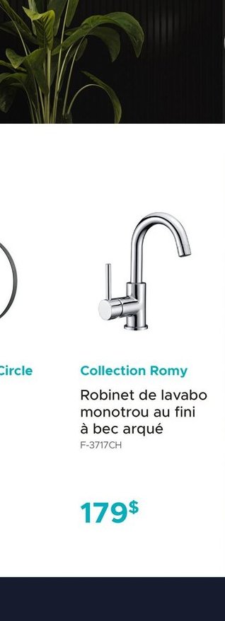 Collection Romy - Robinet de lavabo monotrou au…