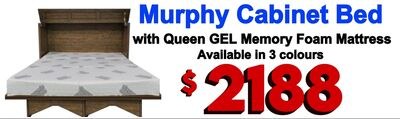 Murphy Cabinet Bed with Queen GEL Memory Foam M…