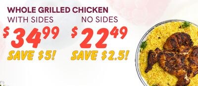WHOLE GRILLED CHICKEN WITH SIDES