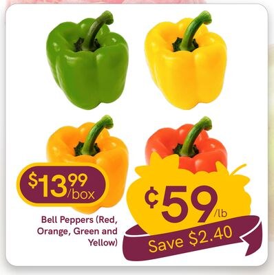Bell Peppers (Red, Orange, Green and Yellow)