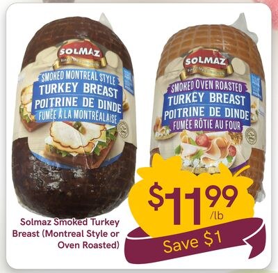 Solmaz Smoked Turkey Breast (Montreal Style or …