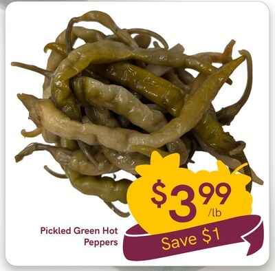 Pickled Green Hot Peppers