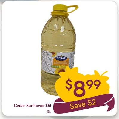 Cedar Sunflower Oil