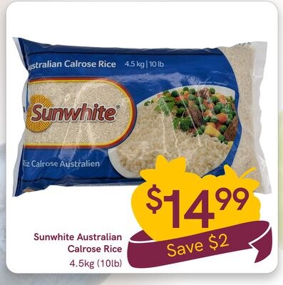 Sunwhite Australian Calrose Rice