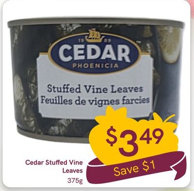 Cedar Stuffed Vine Leaves