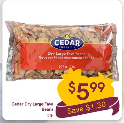 Cedar Dry Large Fava Beans