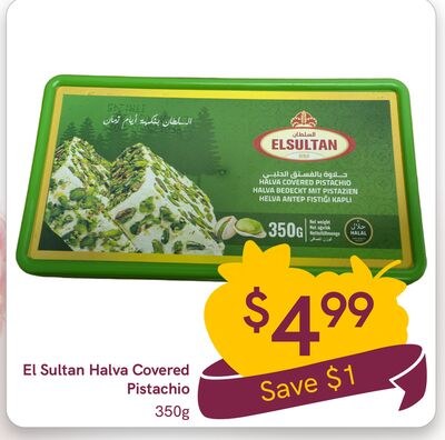 El Sultan Halva Covered Pistachio