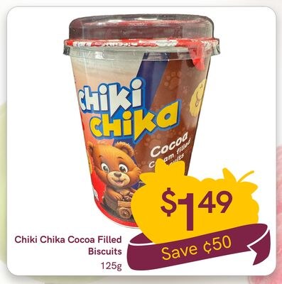 Chiki Chika Cocoa Filled Biscuits