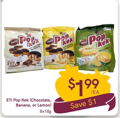ETi Pop Kek (Chocolate, Banana, or Lemon)
