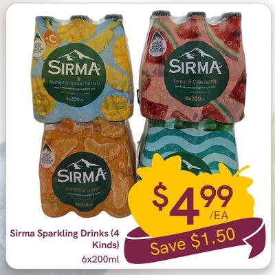 Sirma Sparkling Drinks (4 Kinds)