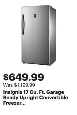 Insignia 17 Cu. Ft. Garage Ready Upright Conver…
