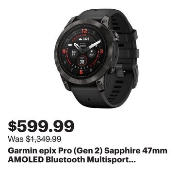 Garmin epix Pro (Gen 2) Sapphire 47mm AMOLED Bl…
