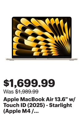 Apple MacBook Air 13.6" w/ Touch ID (2025) - St…