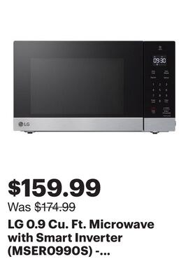 LG 0.9 Cu. Ft. Microwave with Smart Inverter (M…