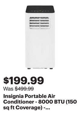 Insignia Portable Air Conditioner - 8000 BTU (1…