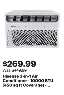 Hisense 3-in-1 Air Conditioner - 10000 BTU (450…