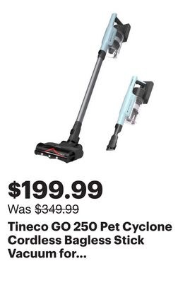 Tineco GO 250 Pet Cyclone Cordless Bagless Stic…