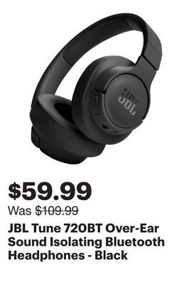JBL Tune 720BT Over-Ear Sound Isolating Bluetoo…
