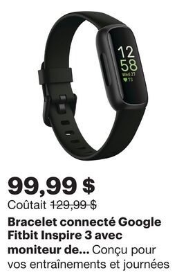 Bracelet connecté Google Fitbit Inspire 3 avec …