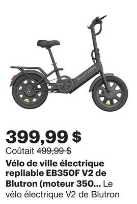 Vélo de ville électrique repliable EB350F V2 de…