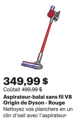 Aspirateur-balai sans fil V8 Origin de Dyson - …