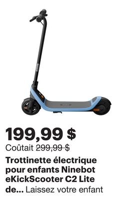Trottinette électrique pour enfants Ninebot eKi…