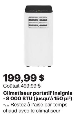 Climatiseur portatif Insignia - 8 000 BTU (jusq…
