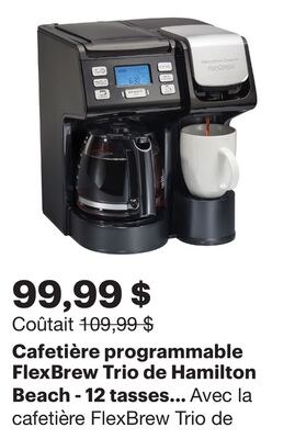 Cafetière programmable FlexBrew Trio de Hamilto…