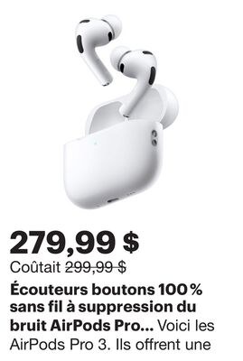 Écouteurs boutons 100 % sans fil à suppression …