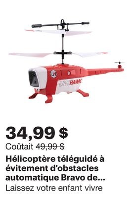 Hélicoptère téléguidé à évitement d'obstacles a…