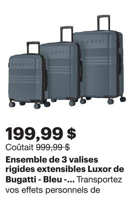 Ensemble de 3 valises rigides extensibles Luxor…