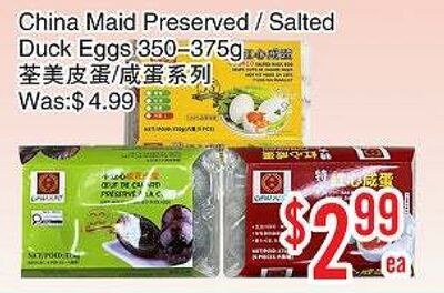 China Maid Preserved Salted Duck Eggs