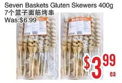 Seven Baskets Gluten Skewers 400g