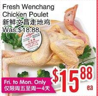 Fresh Wenchang Chicken Poulet